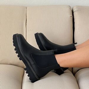 Dolce Vita Moana H2O Boots in Black Leather